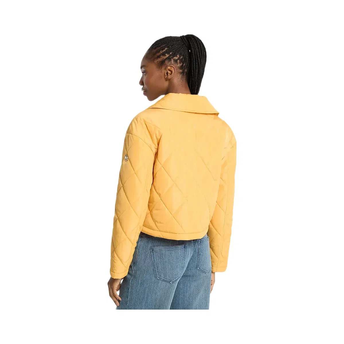 Michael Kors Cropped Quilted Jacket Honeywheat