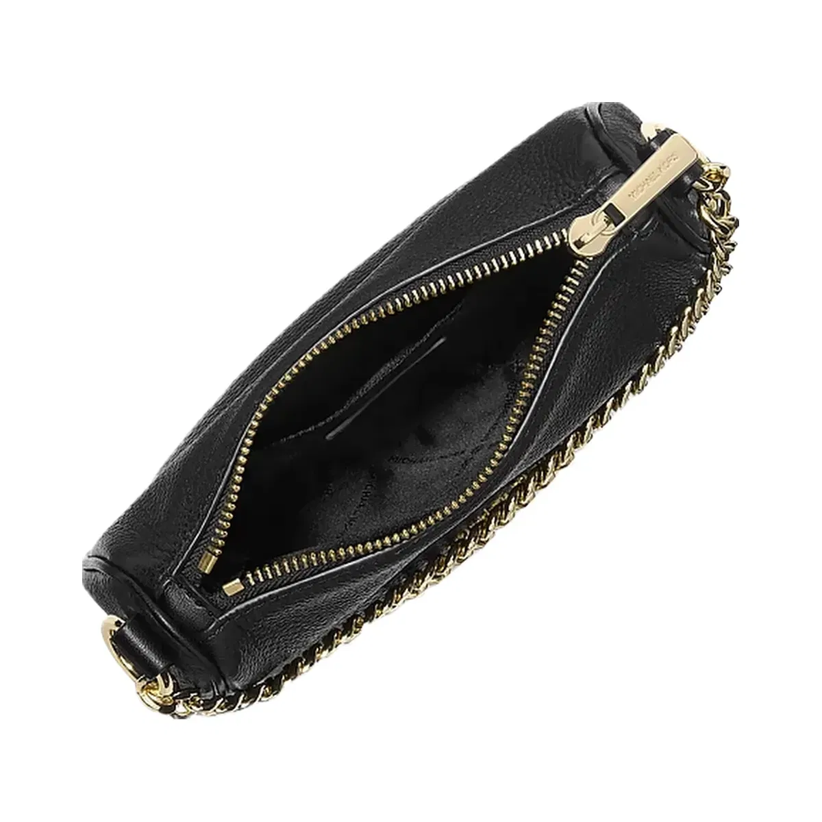Michael Kors Carmela Small Pebbled Leather Convertible Crossbody Bag Black