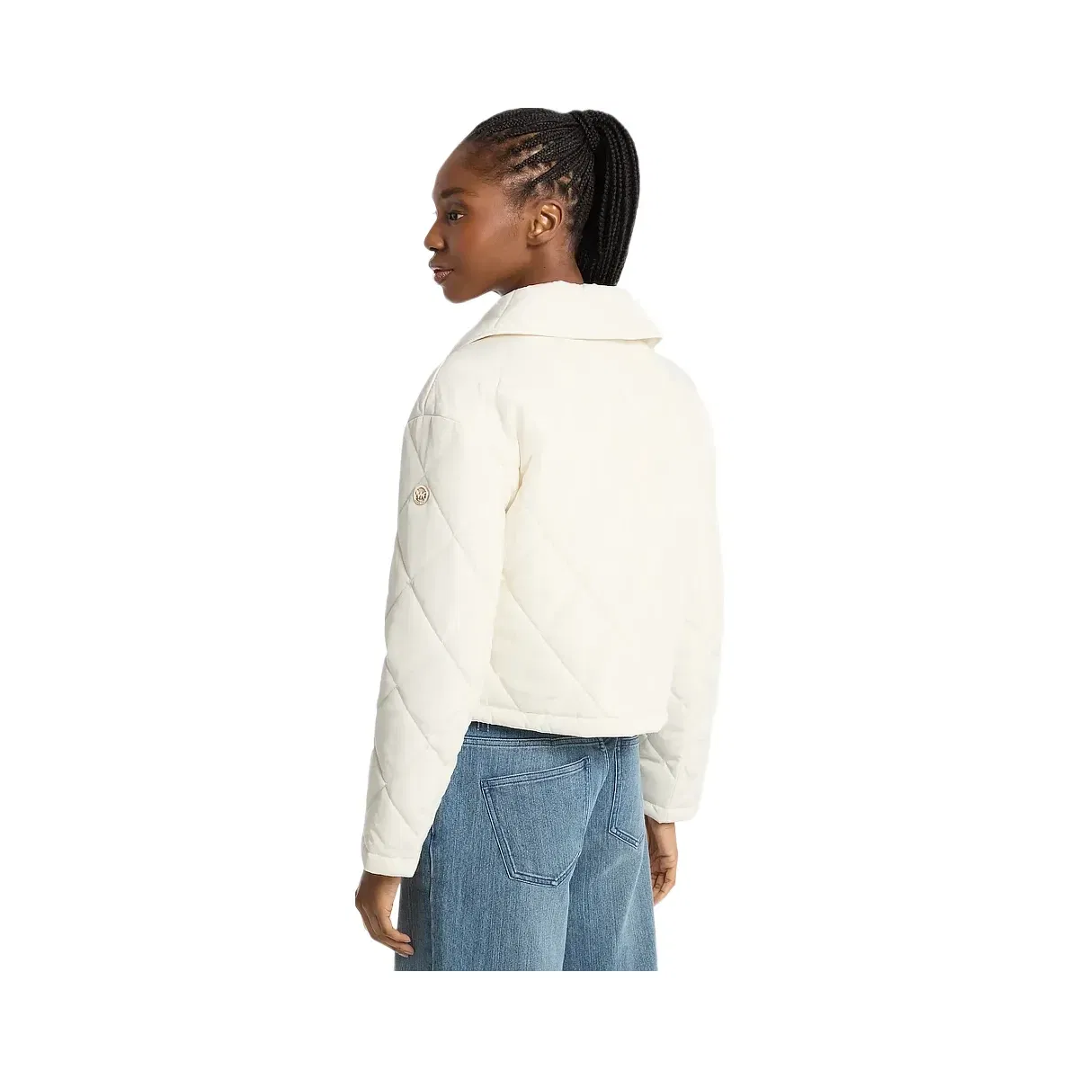 Michael Kors Cropped Quilted Jacket Bone