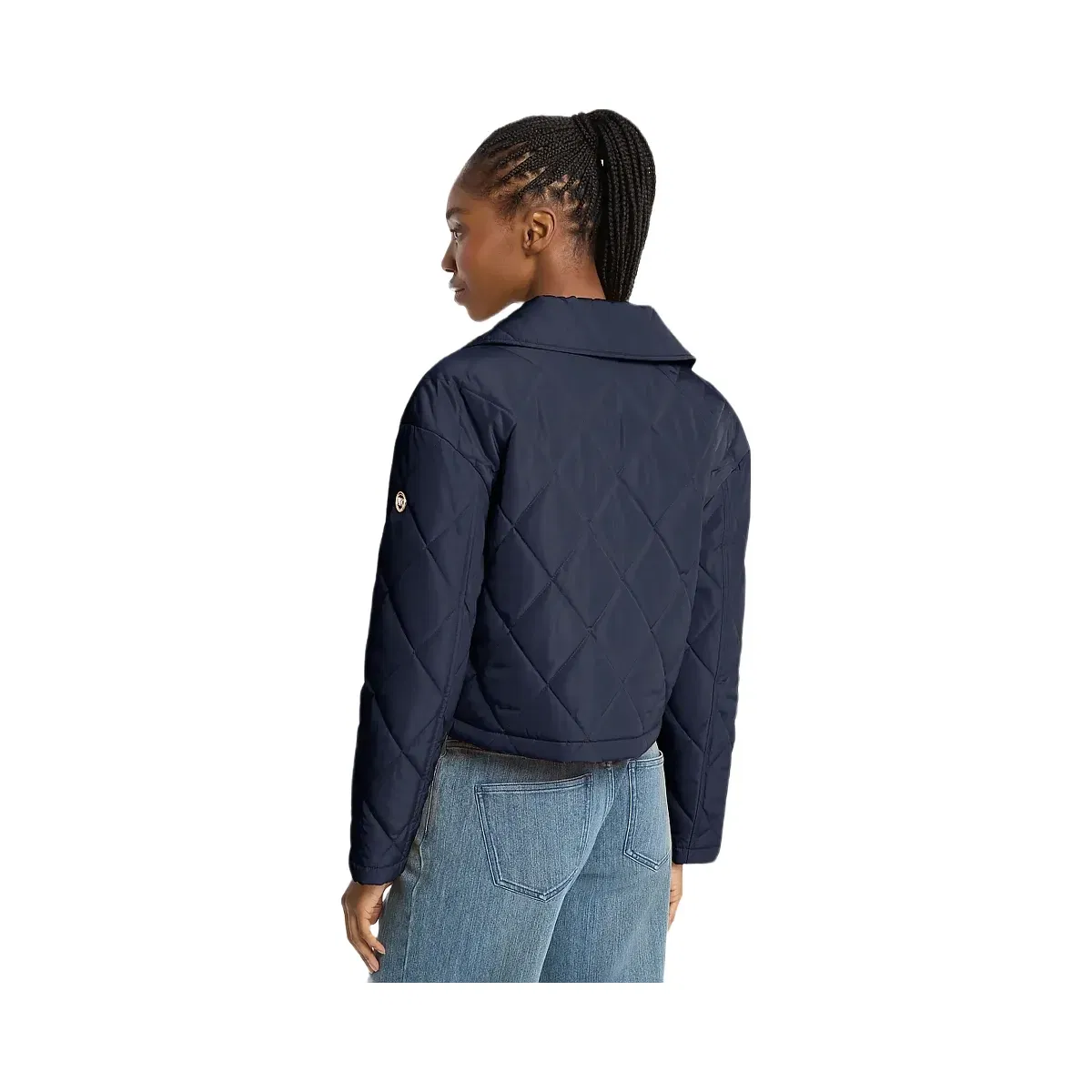 Michael Kors Cropped Quilted Jacket Midnightblue