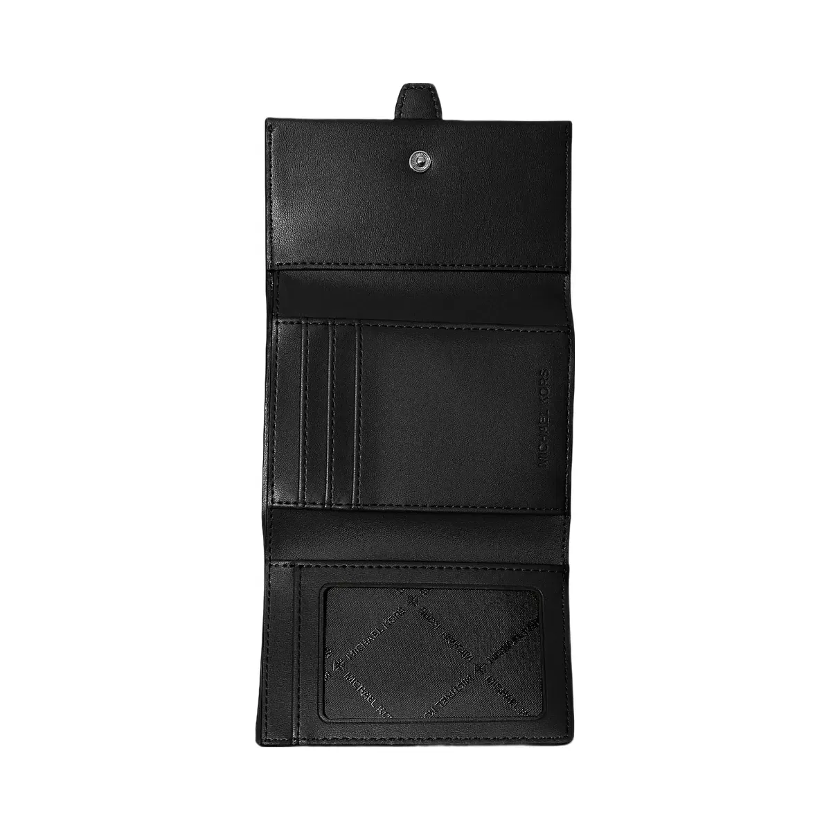 Michael Kors Greenwich Medium Leather Trifold Wallet Black