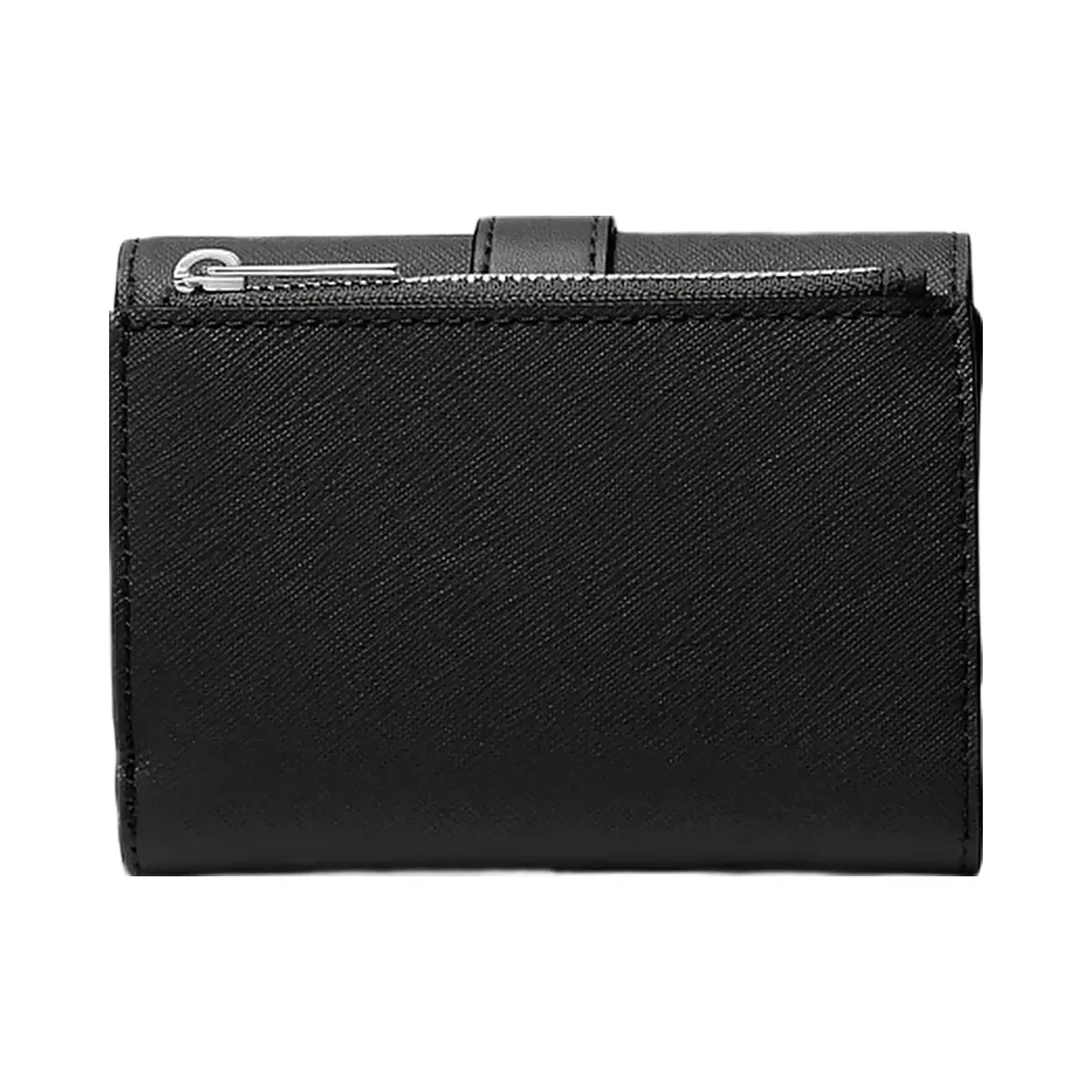 Michael Kors Greenwich Medium Leather Trifold Wallet Black