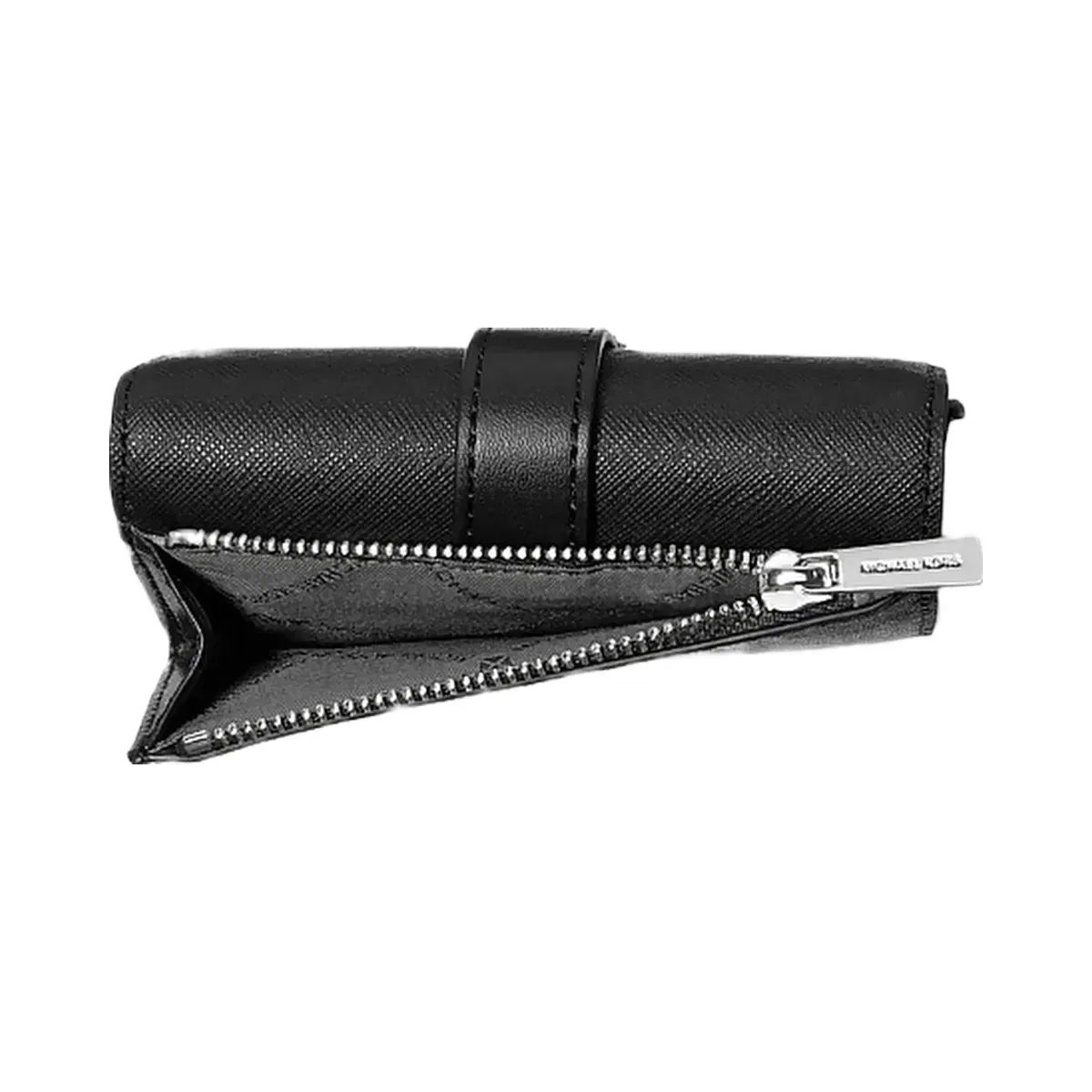 Michael Kors Greenwich Medium Leather Trifold Wallet Black