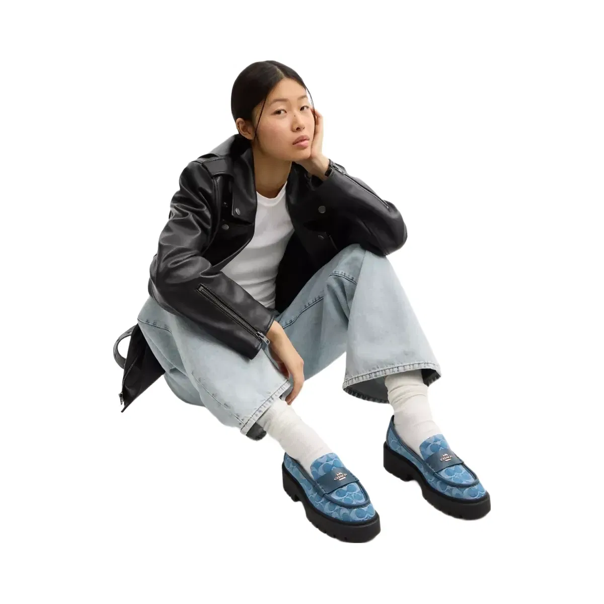 Coach Lucy Lug Sole In Signature Denim in Indigo