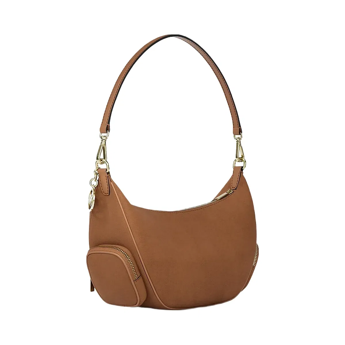 Michael Kors Merritt Medium Suede Convertible Shoulder Bag Luggage