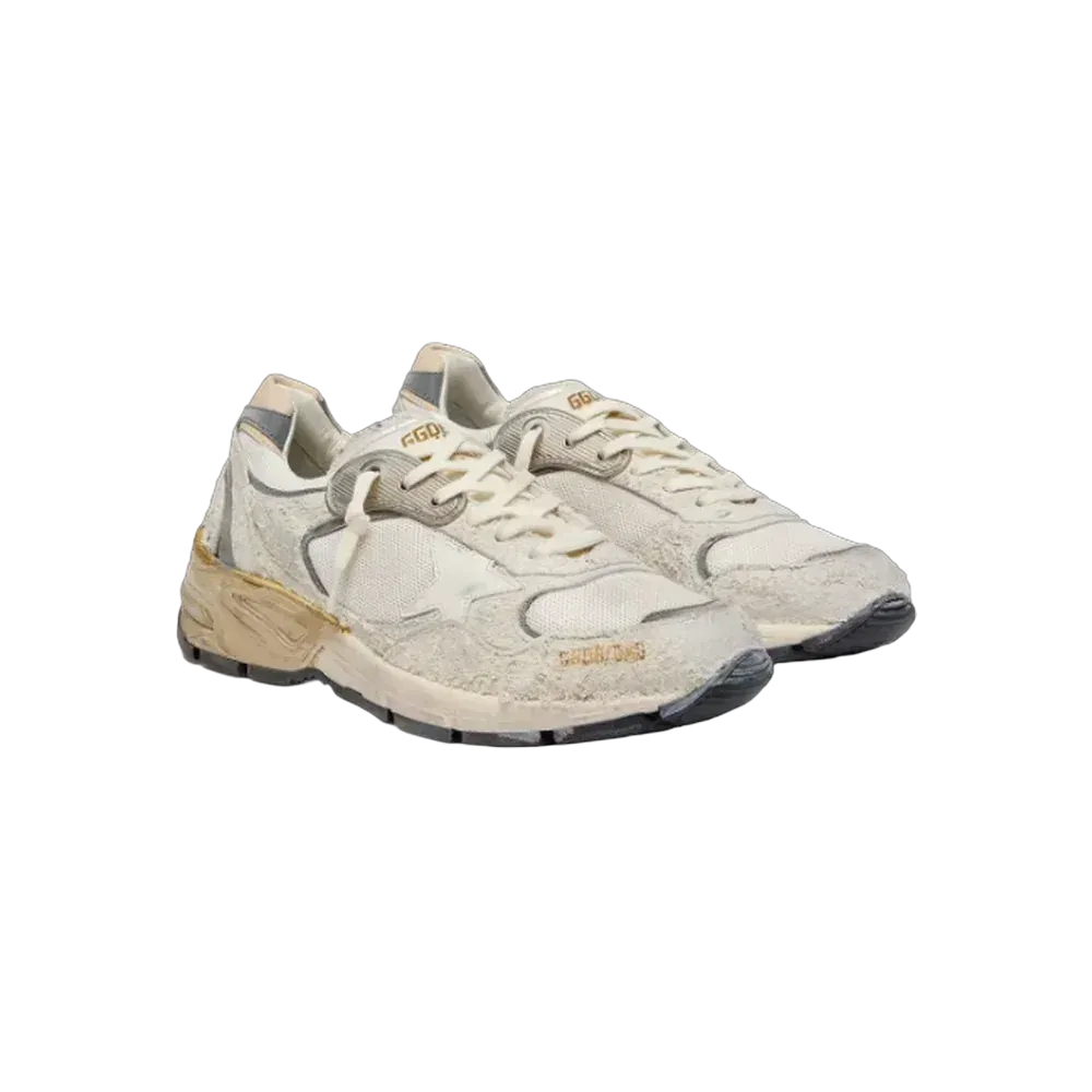 Golden Goose Dad-Star In Suede And Mesh With White Leather Star