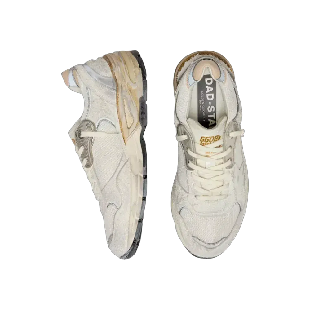 Golden Goose Dad-Star In Suede And Mesh With White Leather Star