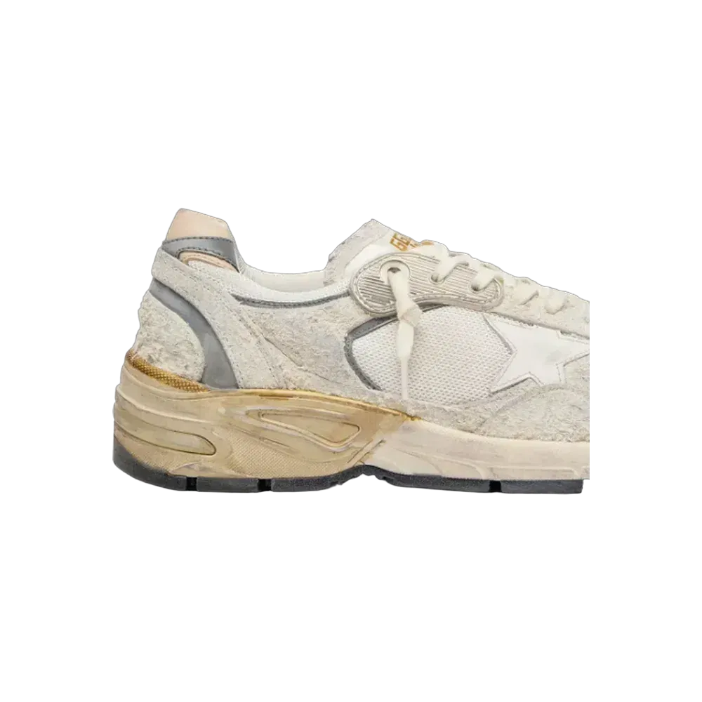 Golden Goose Dad-Star In Suede And Mesh With White Leather Star