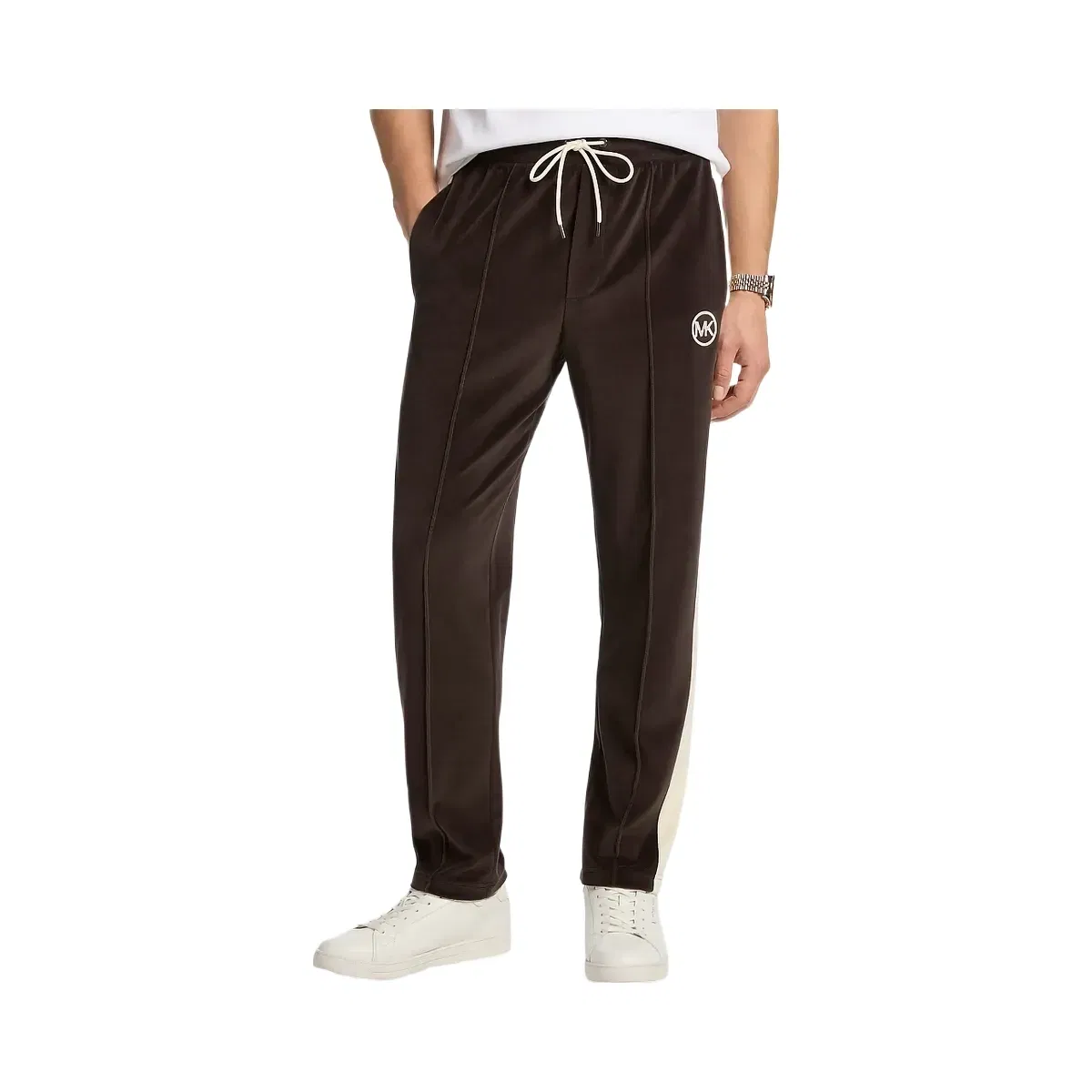 Michael Kors Stripe Velour Joggers Black