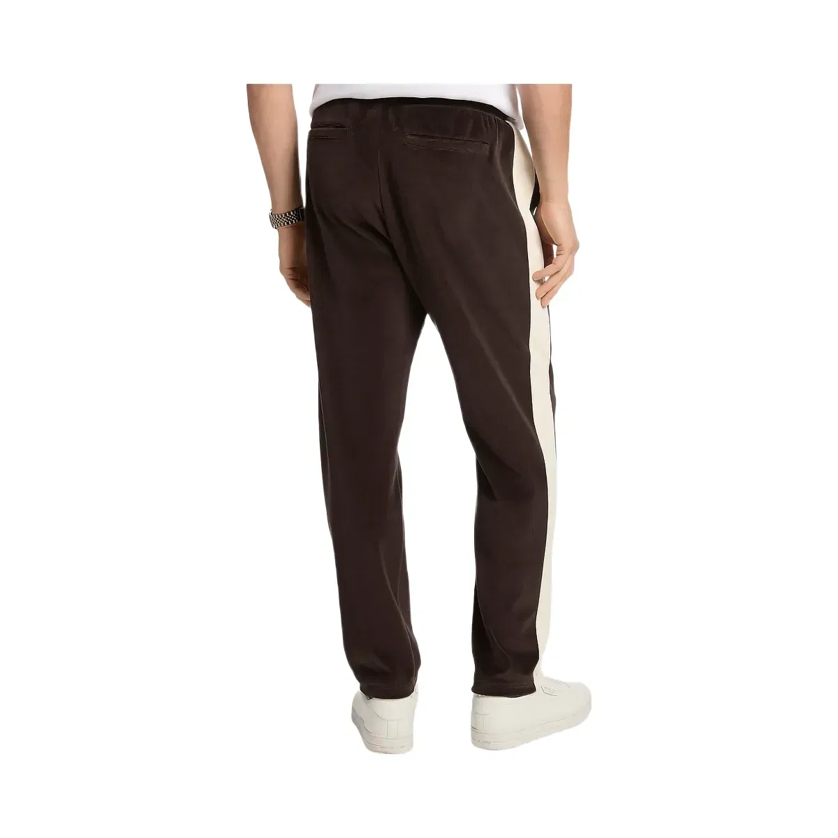 Michael Kors Stripe Velour Joggers Black