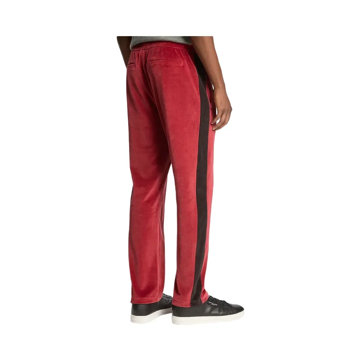 Michael Kors Stripe Velour Joggers Cherry