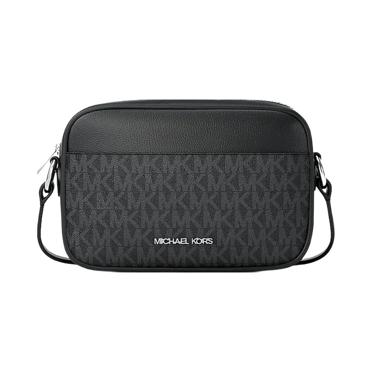 Michael Kors Jet Set Travel Small Signature Logo Camera Crossbody Bag Black