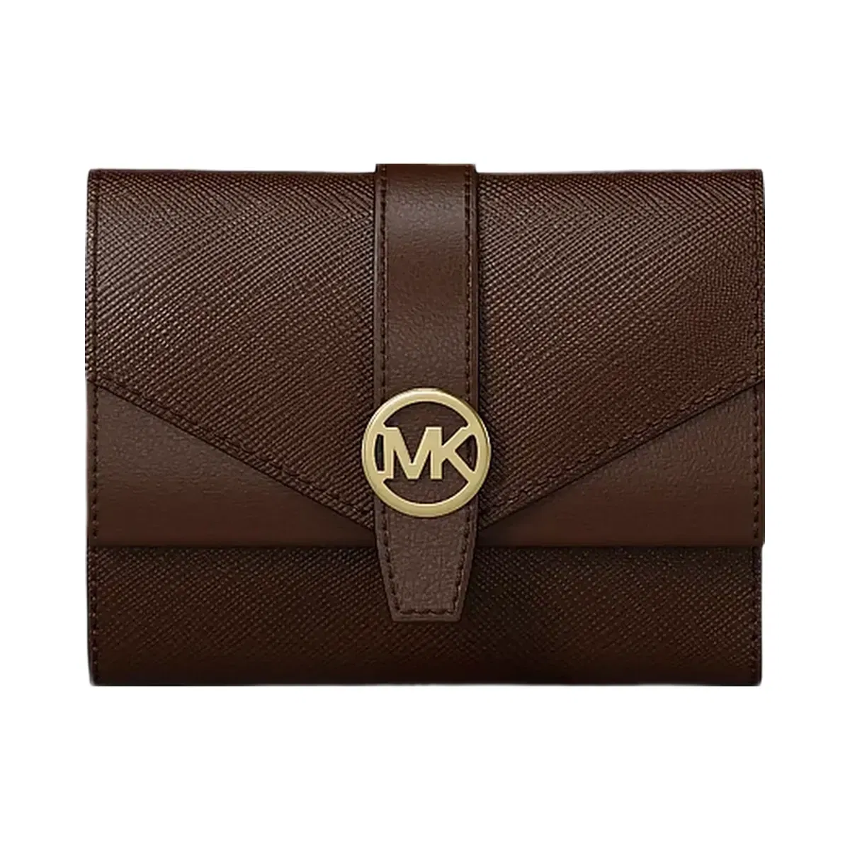 Michael Kors Greenwich Medium Saffiano Leather Trifold Wallet Nutmeg