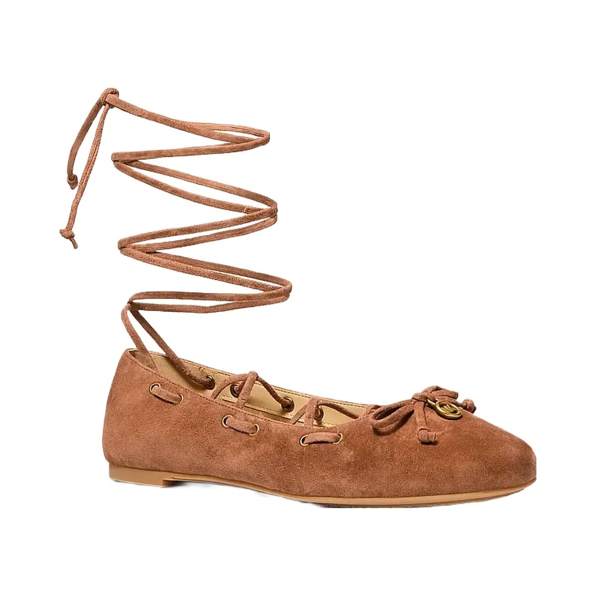 Michael Kors Shae Flex Suede Ballet Flat Luggage