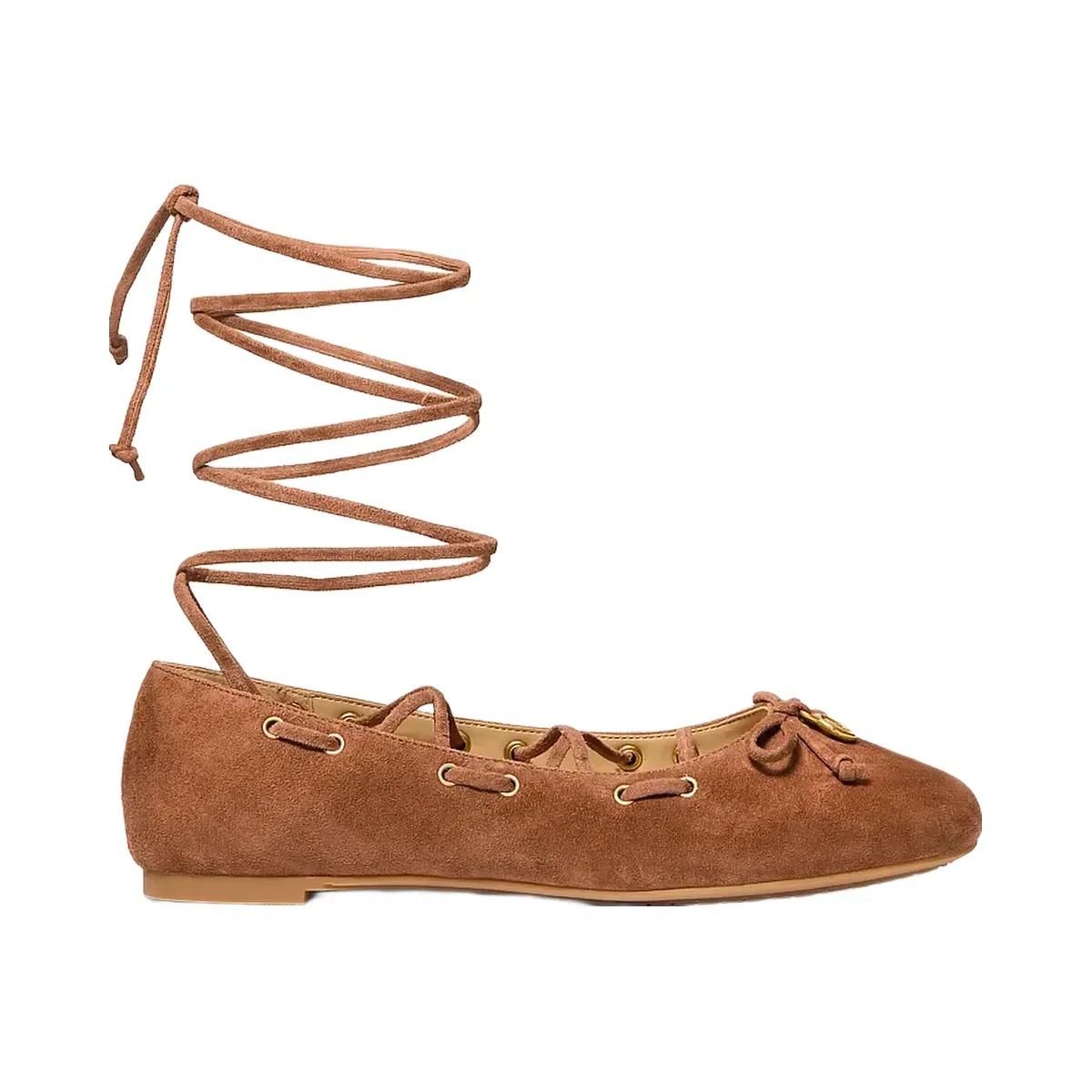 Michael Kors Shae Flex Suede Ballet Flat Luggage