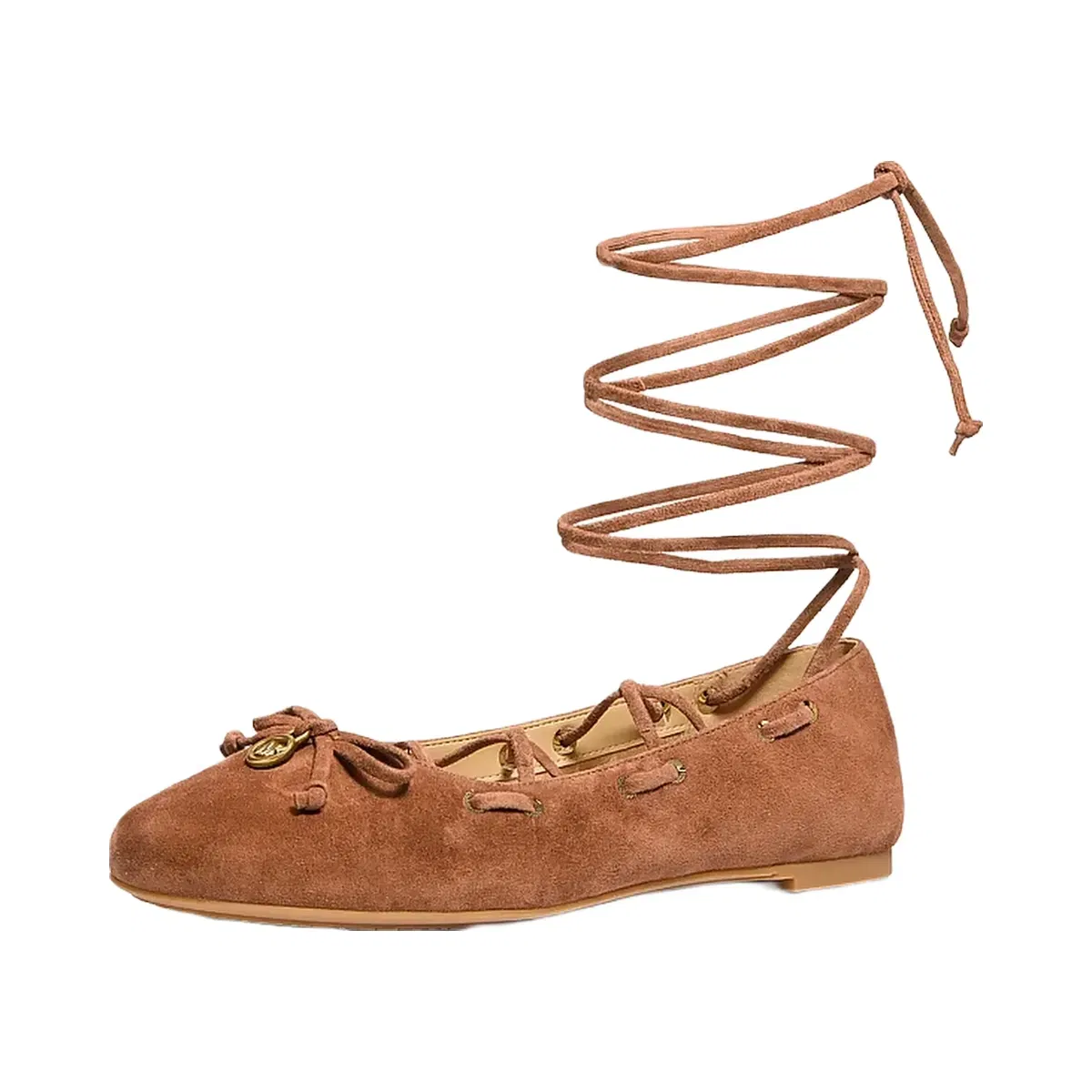 Michael Kors Shae Flex Suede Ballet Flat Luggage