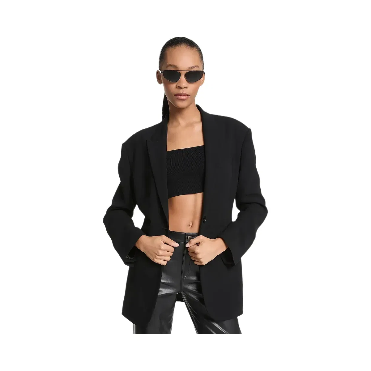 Michael Kors Crepe Blazer Black