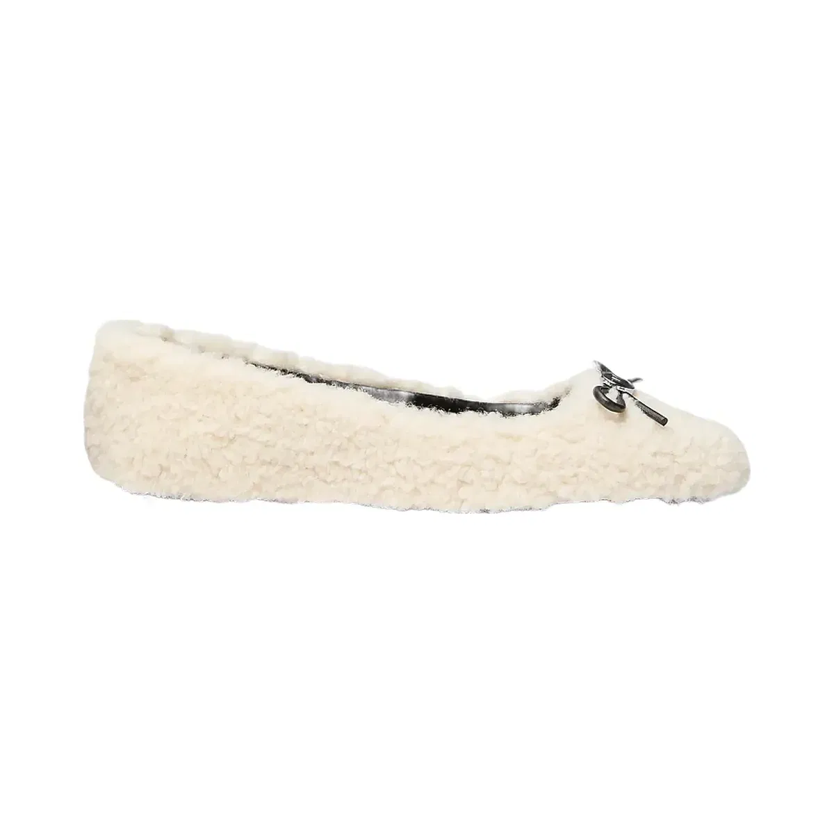 Michael Kors Savannah Faux Shearling Ballet Flat Natural