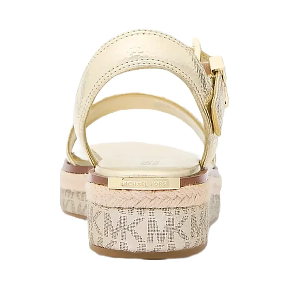 Michael Kors Richie Metallic Platform Espadrille Sandal Pale Gold