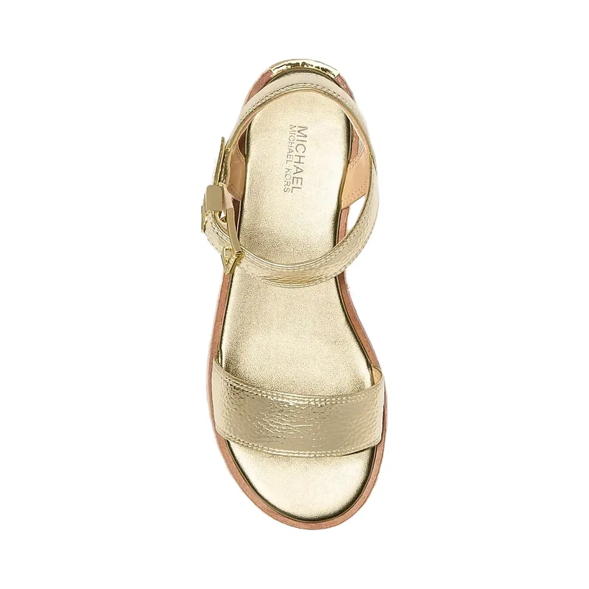Michael Kors Richie Metallic Platform Espadrille Sandal Pale Gold