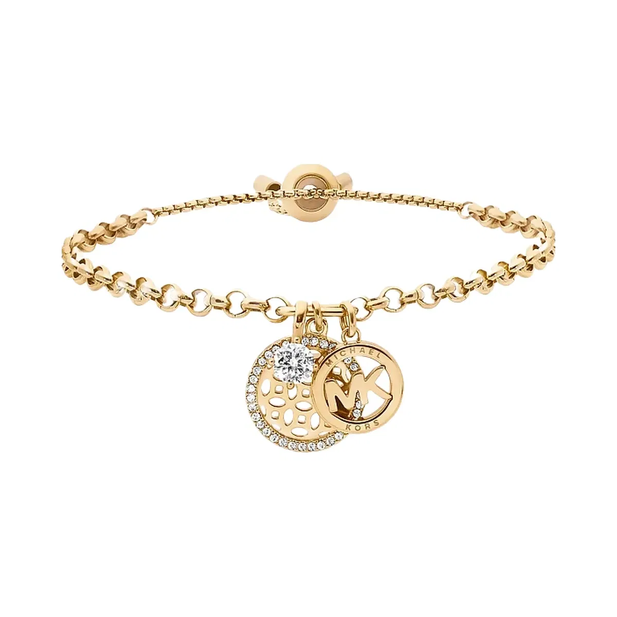 Michael Kors Pavé Charms Slider Bracelet Gold
