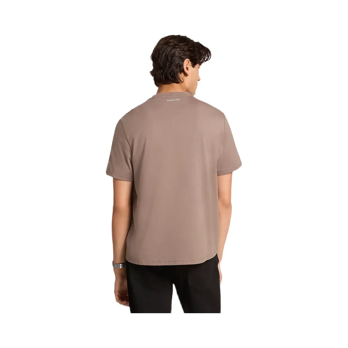 Michael Kors Graphic Logo Cotton Jersey T-Shirt Mushroom