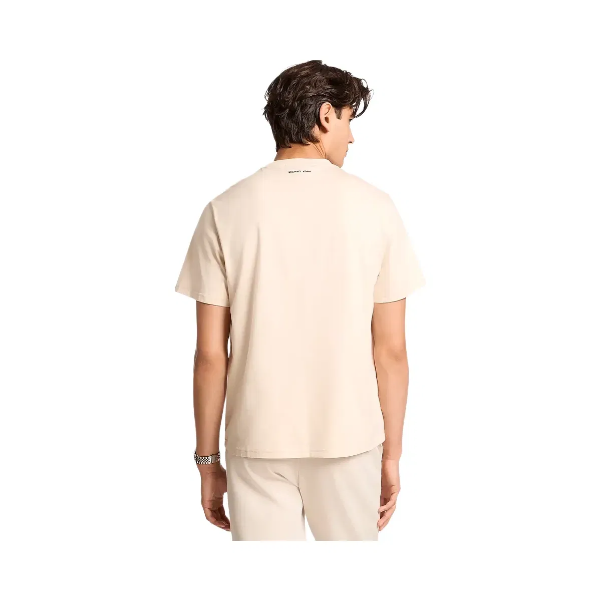 Michael Kors Graphic Logo Cotton Jersey T-Shirt Lt Cream