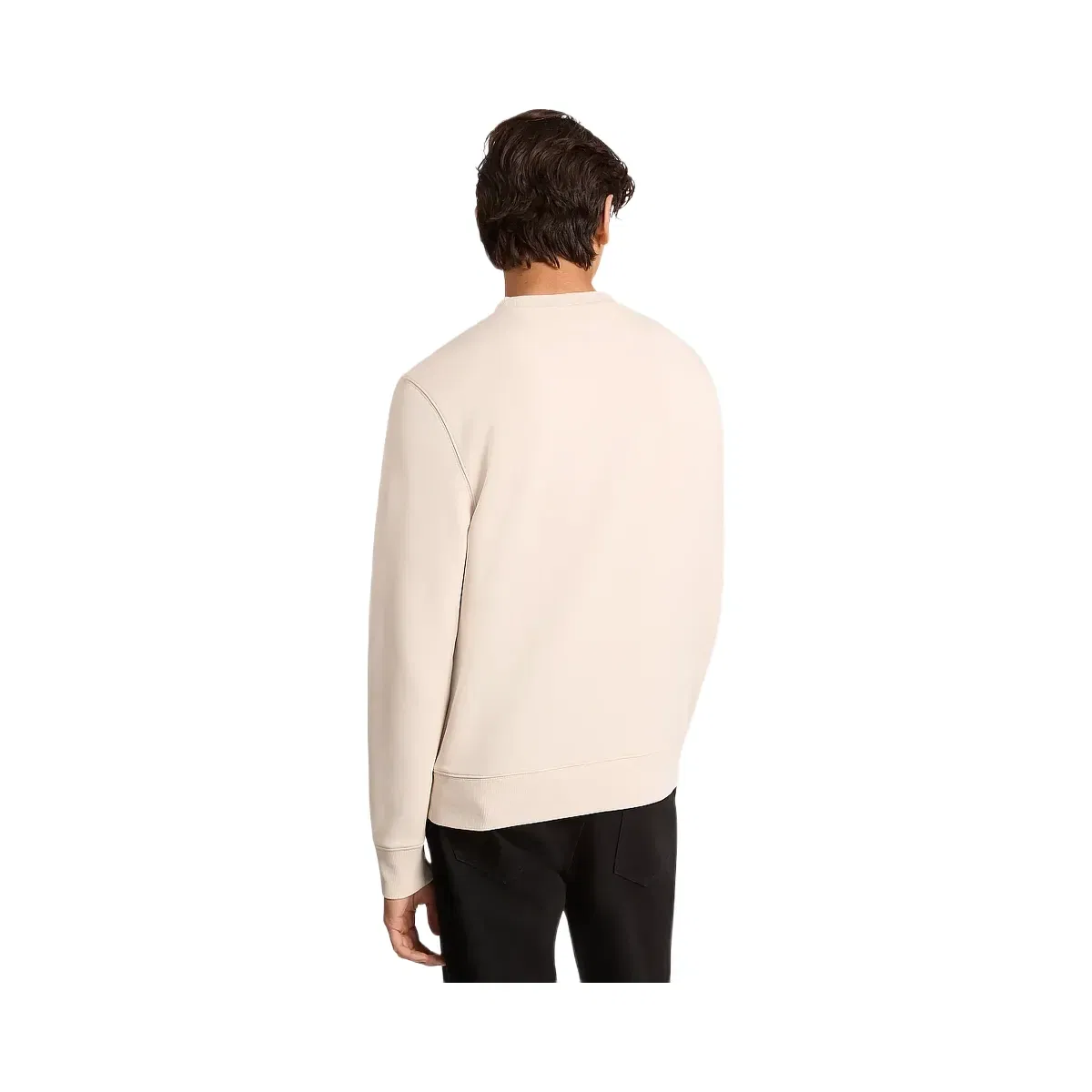 Michael Kors Logo Cotton Blend Crewneck Sweater Lt Cream