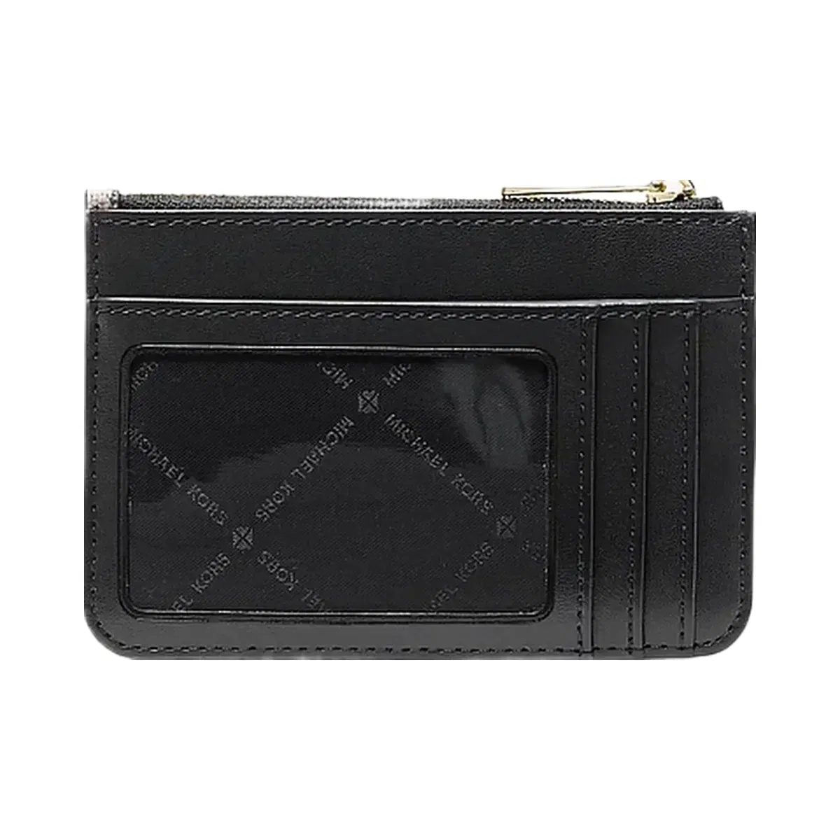 Michael Kors Jet Set Travel Small Printed Houndstooth Print Coin Pouch Black/Camel