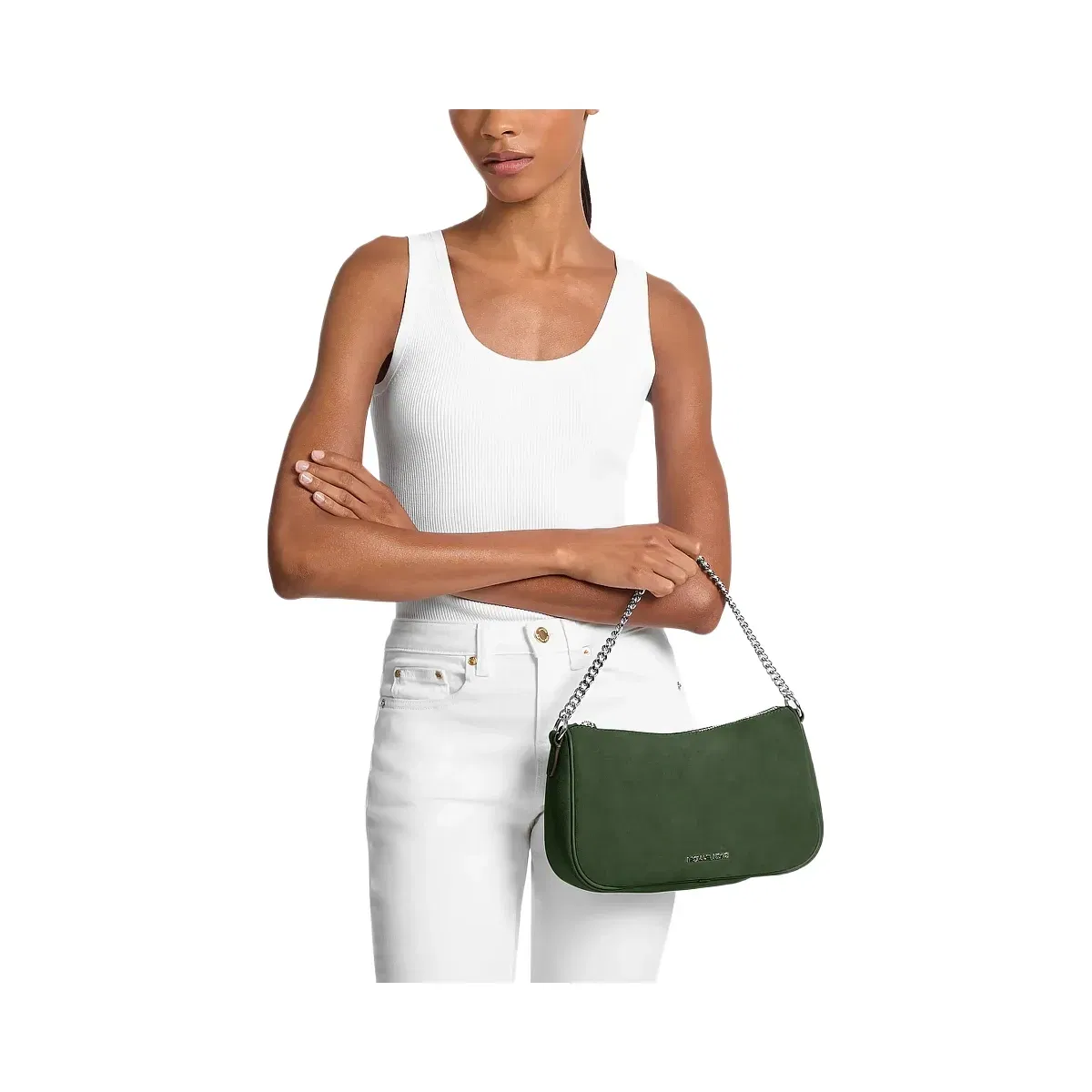 Michael Kors Carmela Medium Convertible Pochette Amazon Green