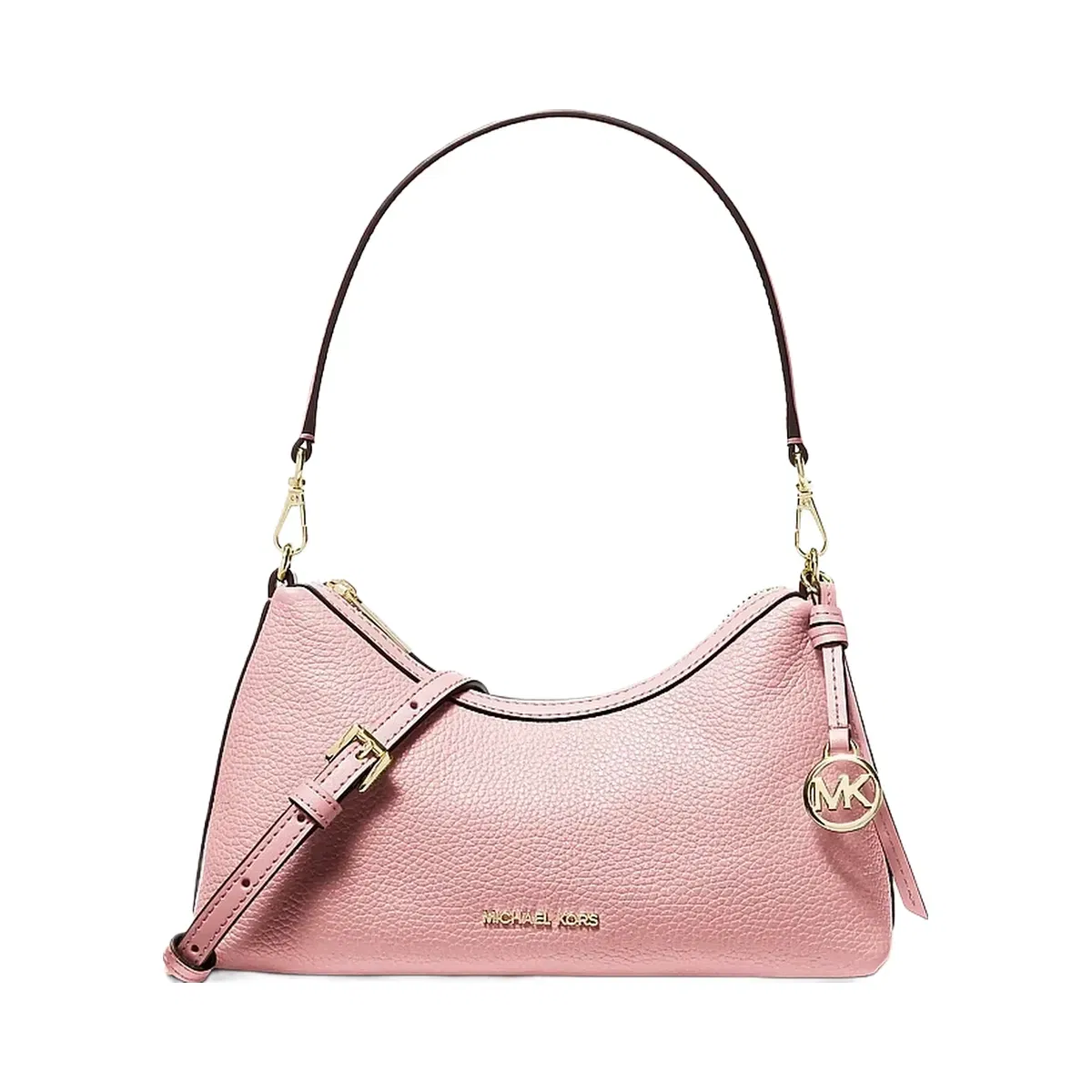 Michael Kors Sammy Small Pebbled Leather Convertible Crossbody Bag Powder Blush