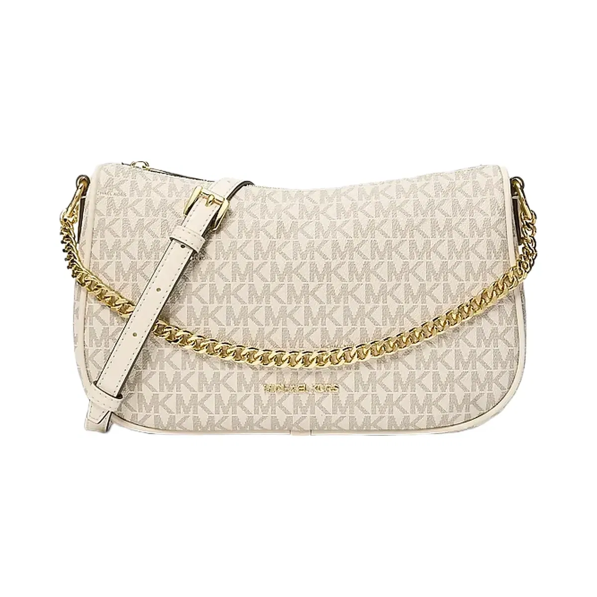 Michael Kors Carmela Medium Signature Logo Convertible Crossbody Bag Lt Crm Multi