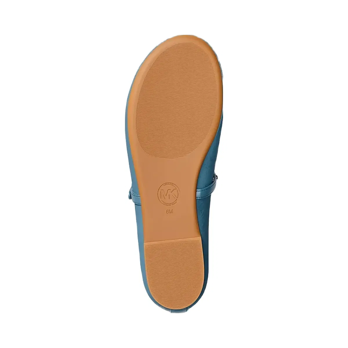 Michael Kors Phoebe Embellished Leather Ballet Flat Denim