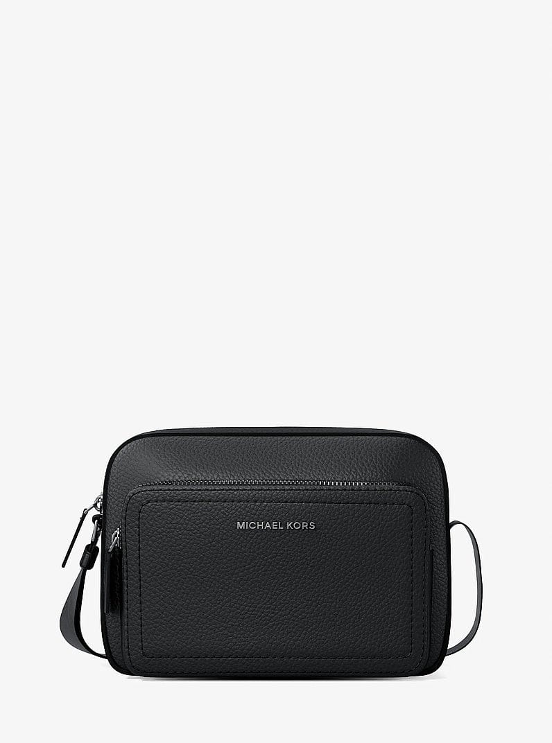 Michael Kors Cooper Pebbled Leather Flight Bag Black