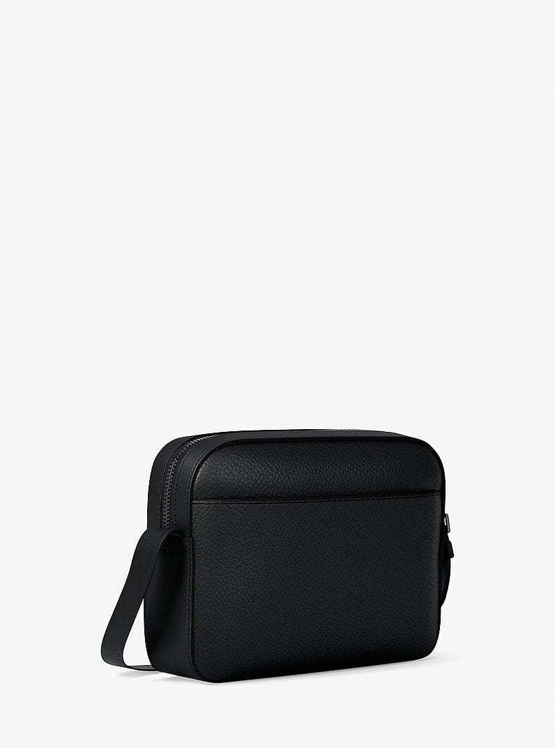 Michael Kors Cooper Pebbled Leather Flight Bag Black