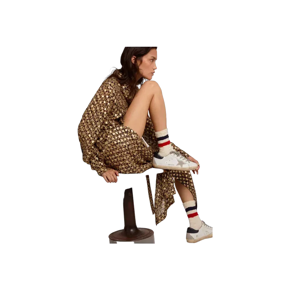 Golden Goose Super-Star With Suede Star And Blue Heel Tab