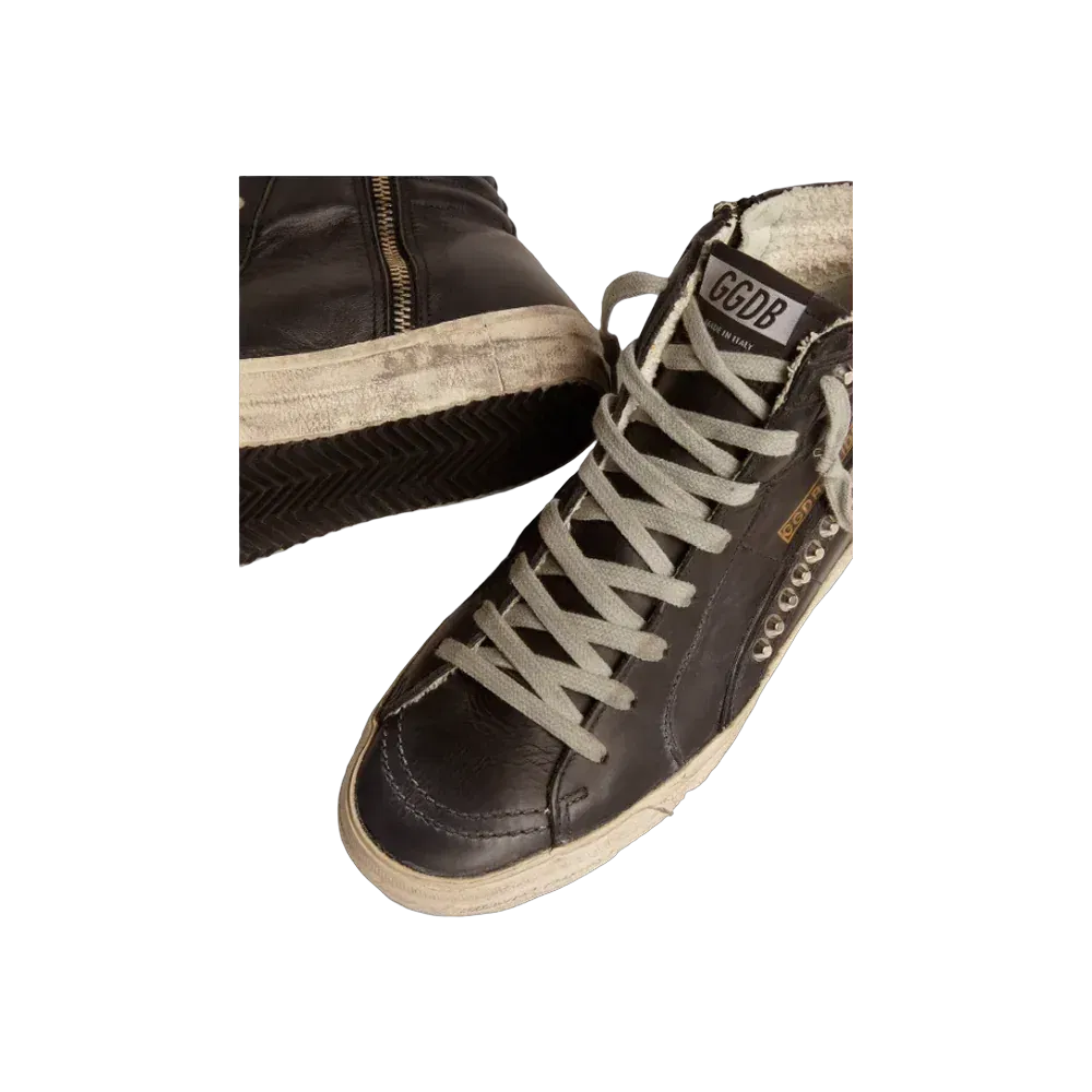 Golden Goose Slide Black With Studs