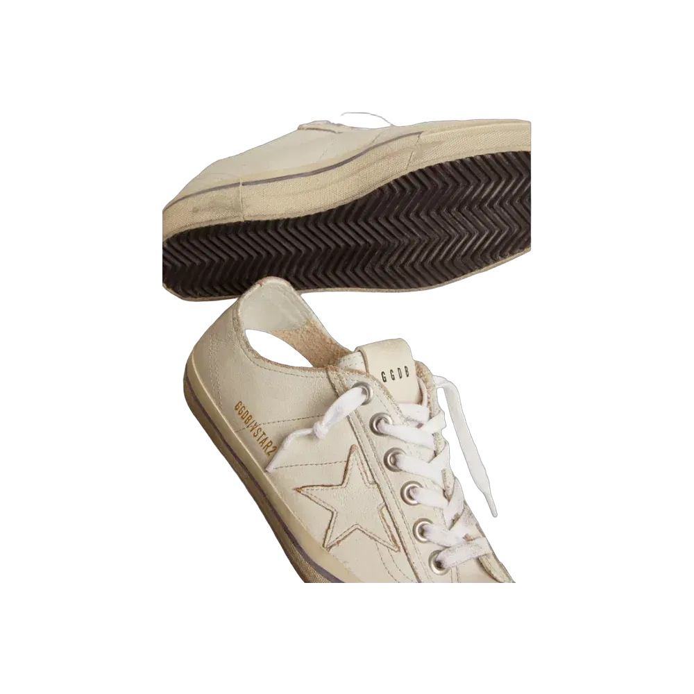 Golden Goose V-Star In Vintage Effect Leather