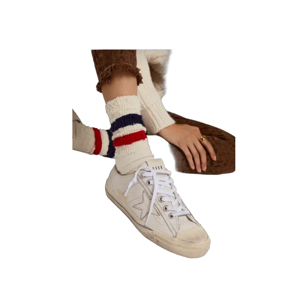 Golden Goose V-Star In Vintage Effect Leather