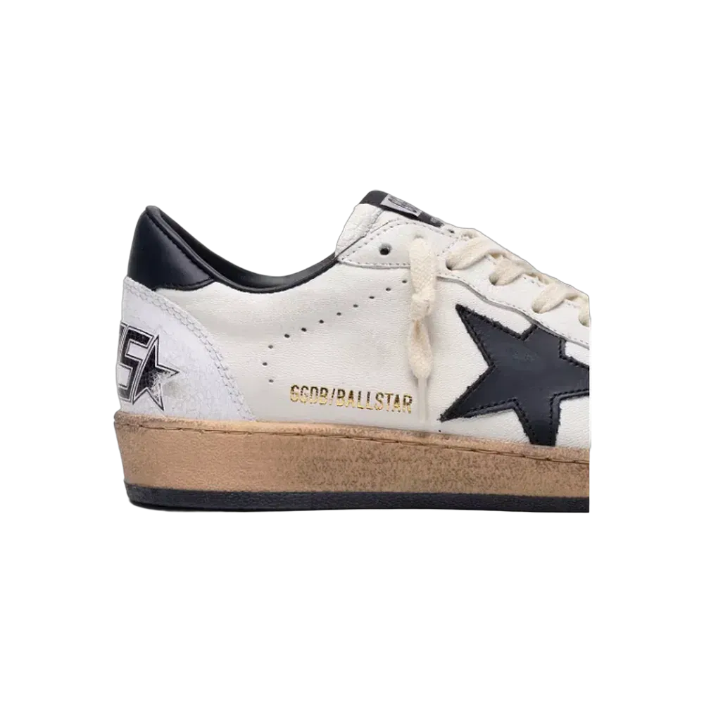 Golden Goose Ball Star In Nappa With Black Star And Black Heel Tab