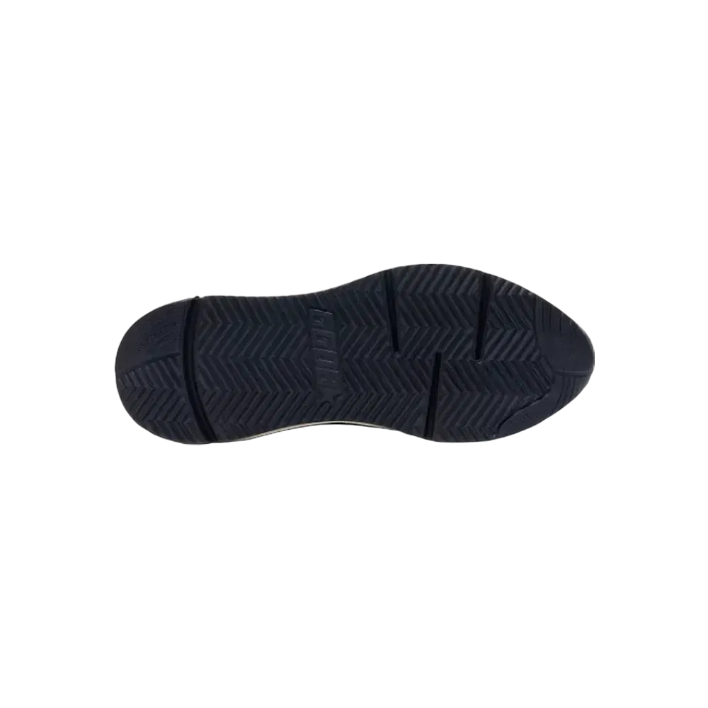 Golden Goose Running Sole In Silver Glitter And Dove Gray Suede