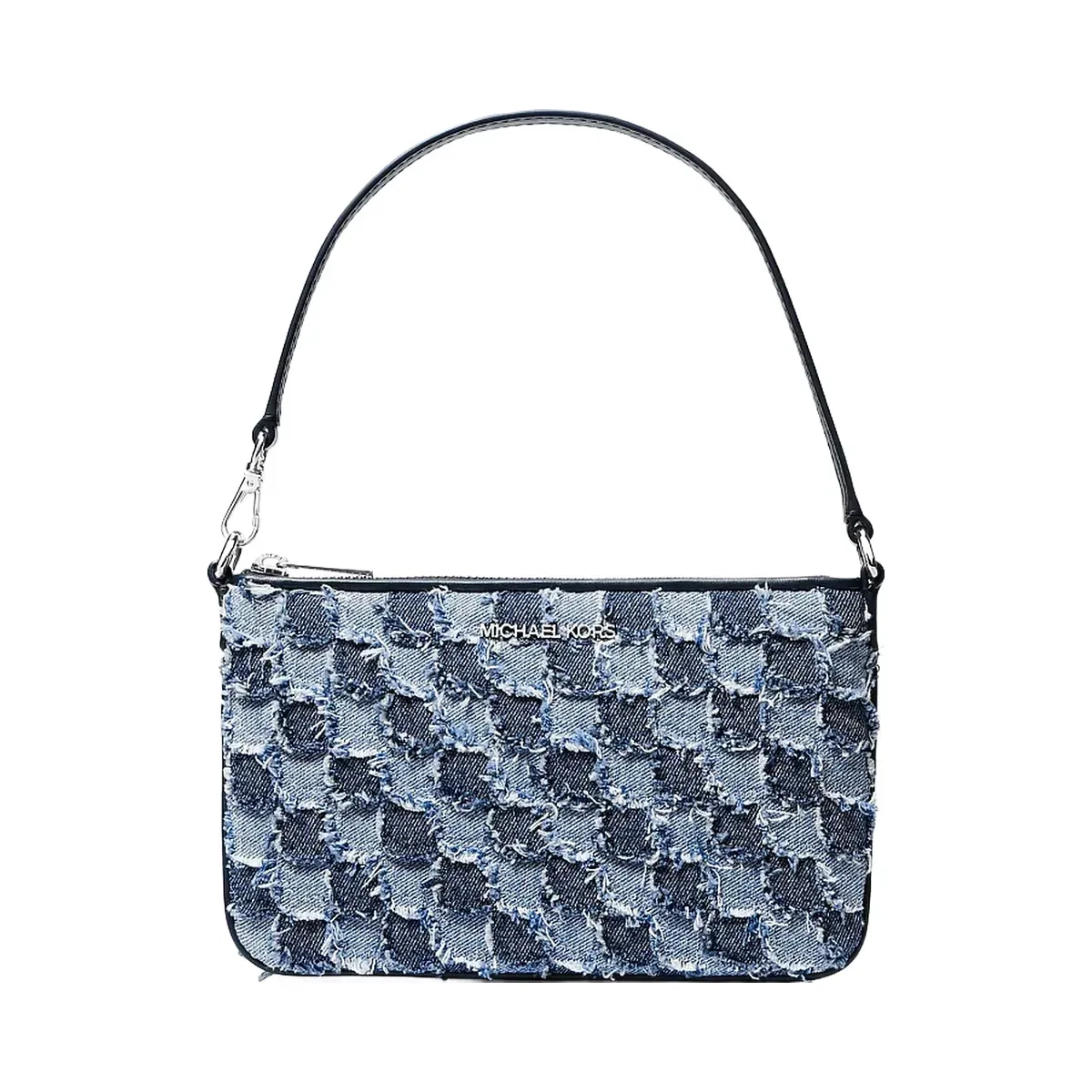 Michael Kors Jet Set Travel Small Patchwork Denim Convertible Wristlet Washed Denim