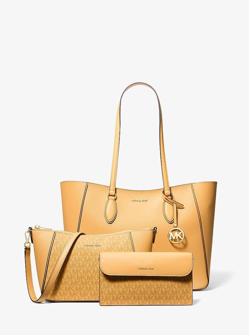 Michael Kors Jet Set Travel Large 3-in-1 Tote Bag Honeywheat