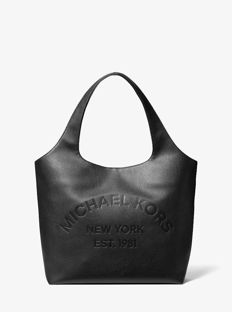 Michael Kors Cooper Small Logo Embossed Tote Bag Black