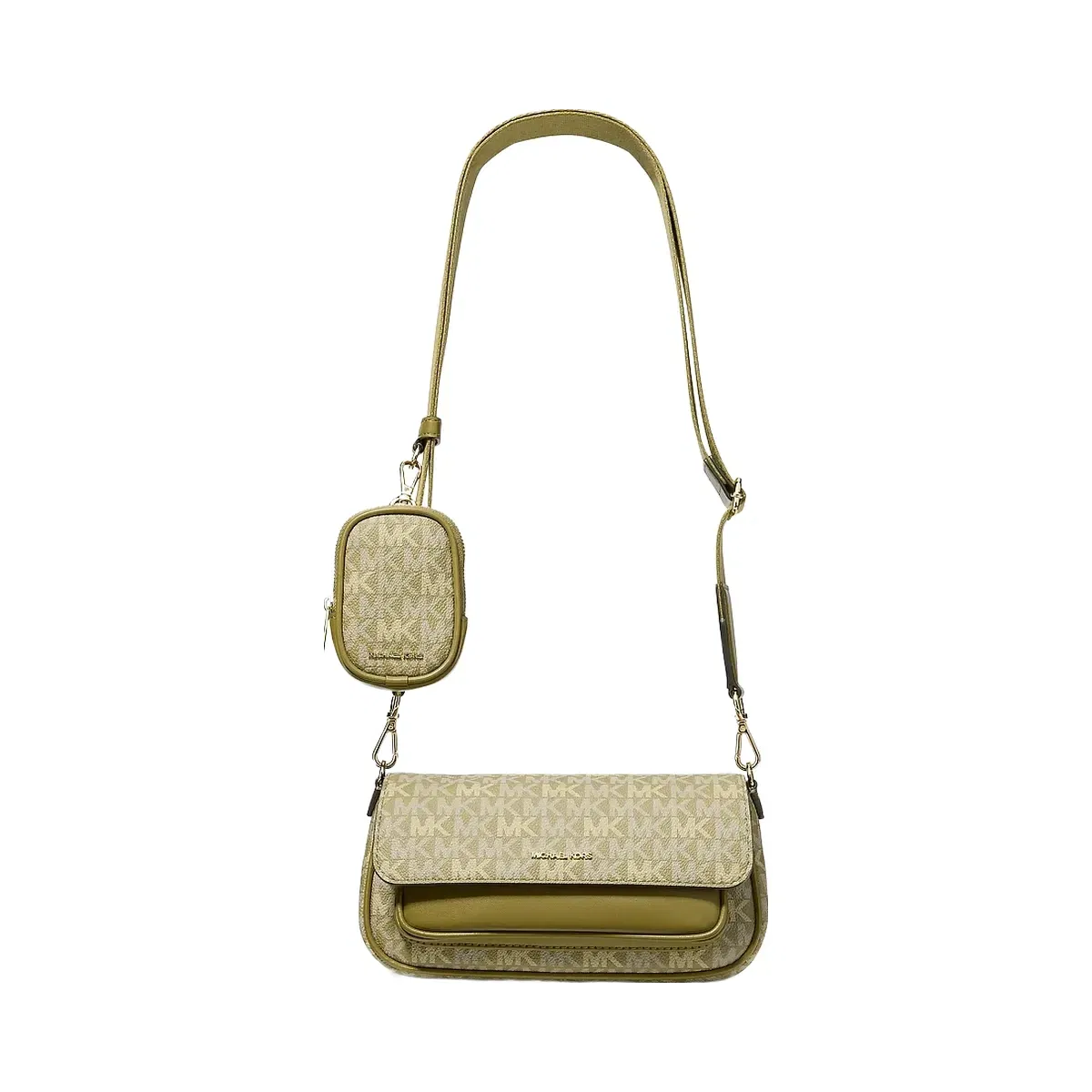 Michael Kors Jet Set Travel Small Signature Logo Crossbody Bag With Pouch Oregano