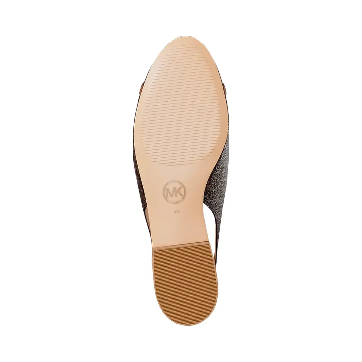 Michael Kors Dori Signature Logo Slingback Flat Brown Multi