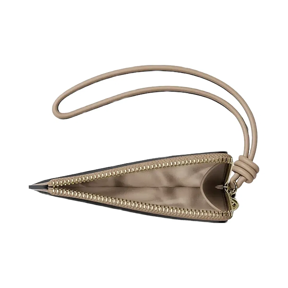 Michael Kors Jet Set Small Pebbled Leather Card Case Wristlet Khaki