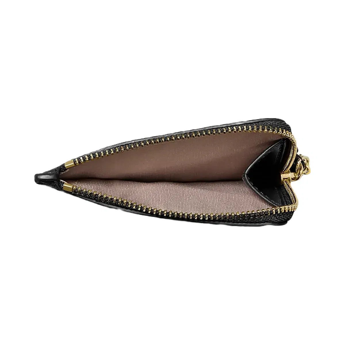 Michael Kors Jet Set Small Pebbled Leather Card Case Wristlet Black