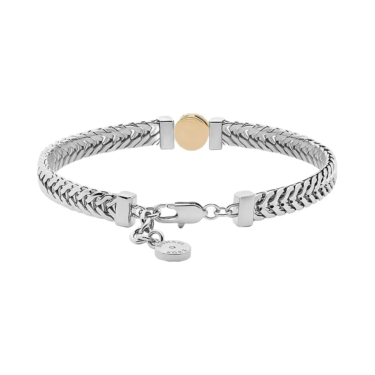 Michael Kors Pavé Logo Foxtail Chain Bracelet Two Tone