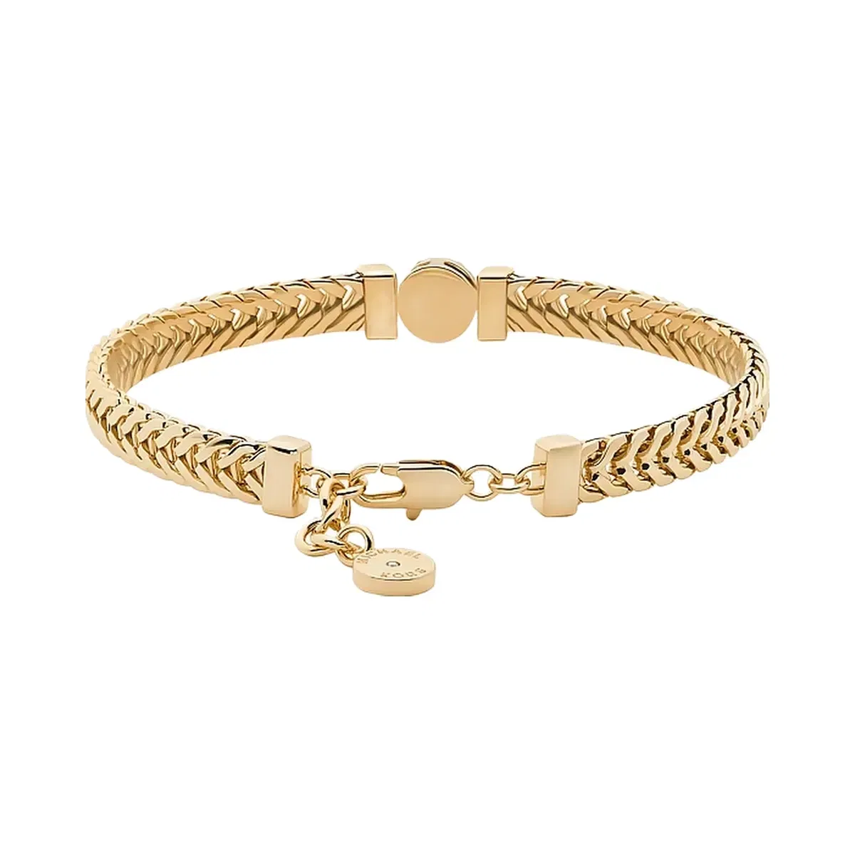 Michael Kors Pavé Logo Foxtail Chain Bracelet Gold